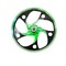 Диск передний литой 1,4-17 ACTIVE черно/зеленый под дисковый тормоз
