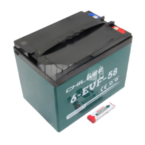 Тяговая АКБ CHILWEE 6-EVF-58.2 для электрического грузового трицикла  1500W