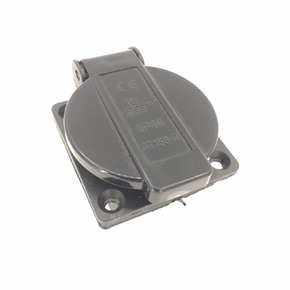 Розетка для генератора европейская черная 16A 250V