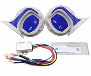 Сигнал улитка 12V бело-синие