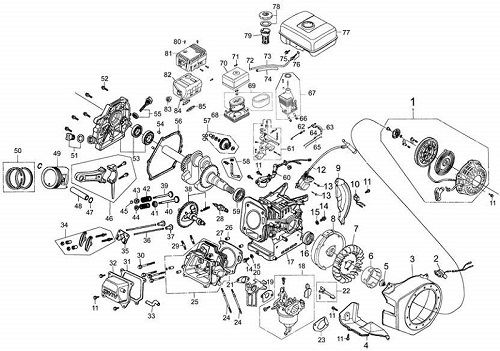 Двигатель 168F в разборе Двигатель 168F в разборе